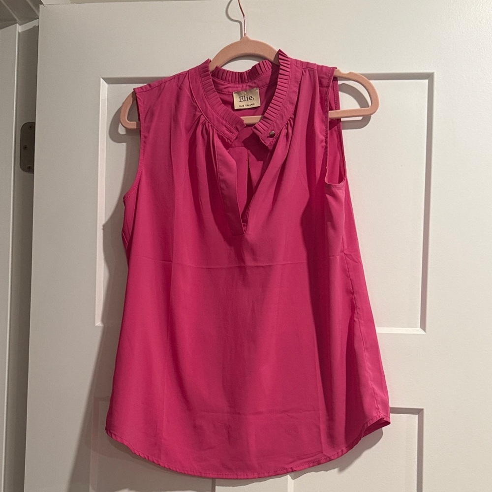 Elie Tahari Women's Vibrant Pink Blouse